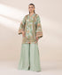 2 Piece - Printed Silk Suit